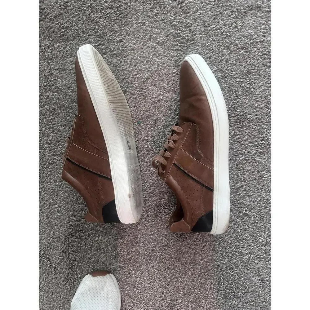 Brown Leather Men's Sneakers by Madden - Picture 2 of 2